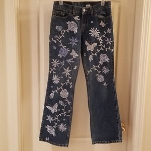 Vintage Floral Embroidered Levi's Jeans